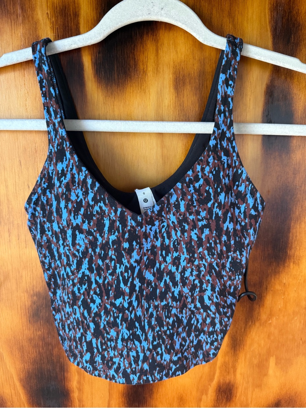 lululemon athletica Blue & Brown Printed Tank Top